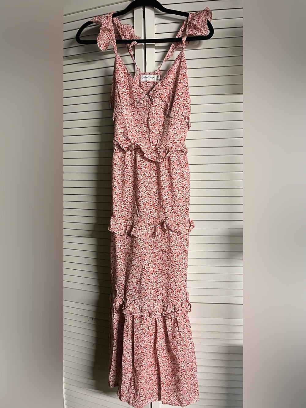 Petal & Pup Pink Floral Tiered Ruffle Maxi Dress - Picture 9 of 9